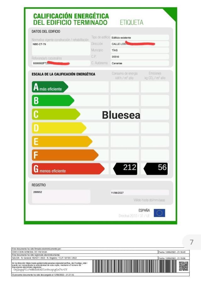 Vivienda Vacacional Bluesea Tías Esterno foto